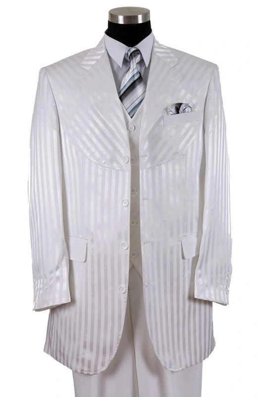 Hvid Milano Moda Herre Dragt 2915V Elegant og Klassisk Tidløst Design Perfekt Til Enhver Anledning.